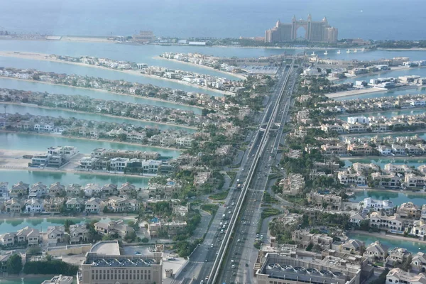 Dubai Zjednoczone Emiraty Arabskie Dec Widok Palm Jumeirah Tarasu Widokowego — Zdjęcie stockowe