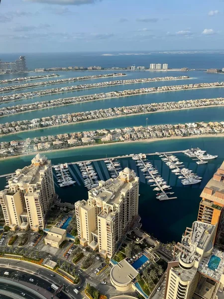 Dubai Emirados Árabes Unidos Dec Vista Palm Jumeirah Partir Deck — Fotografia de Stock