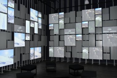 DUBAI, BAE - 20 Aralık 2021 'de Dubai, BAE' deki Expo 2020 'deki Andorra pavyonu.