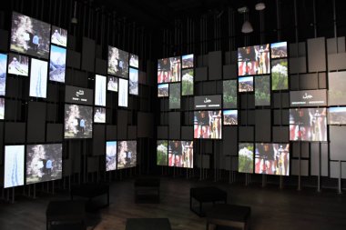 DUBAI, BAE - 20 Aralık 2021 'de Dubai, BAE' deki Expo 2020 'deki Andorra pavyonu.