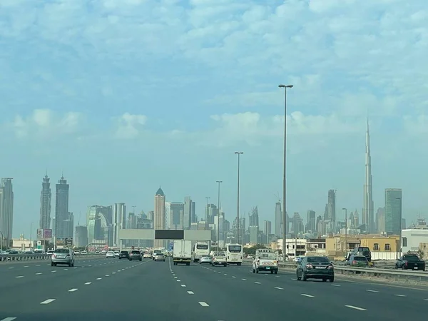 Dubai Uae Dec View Sheikh Zayed Road Khail Road Dubai — Stock Photo, Image
