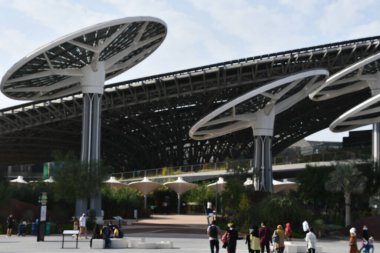 DUBAI, BAE - 26 Aralık 2021 'de Dubai, BAE' de görülen Dünya Fuarı 2020.