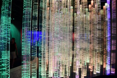 DUBAI, BAE - 20 DEC: 20 Aralık 2021 'de Dubai, BAE' deki Dünya Fuarı 'nda Karadağ pavyonu.