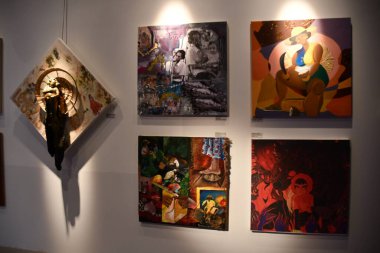 DUBAI, BAE - 20 Aralık 2021 'de Dubai, BAE' deki Seyşeller pavyonu.