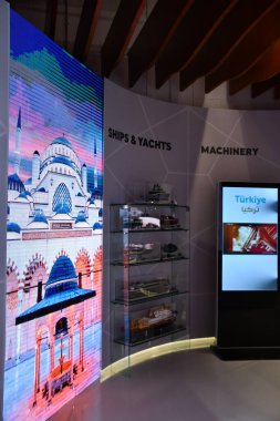 DUBAI, BAE - 20 Aralık 2021 'de Dubai, BAE' deki Türkiye pavyonu.