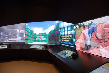 DUBAI, BAE - 20 Aralık 2021 'de Dubai, BAE' deki Bangladeş pavyonu.