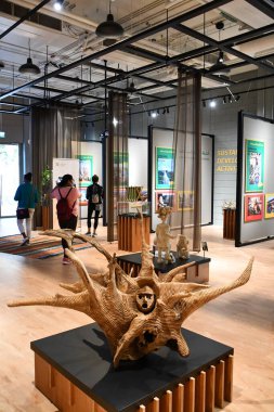 DUBAI, BAE - 20 Aralık 2021 'de Dubai, BAE' deki Benin pavyonu.