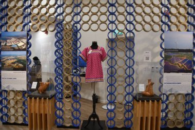 DUBAI, BAE - 20 Aralık 2021 'de Dubai, BAE' deki Panama pavyonu.