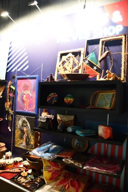 DUBAI, BAE - 20 Aralık 2021 'de Dubai, BAE' de görülen Saint Kitts ve Nevis pavyonu.