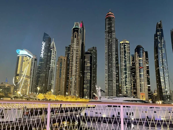 Dubai Zjednoczone Emiraty Arabskie Grudzień Widok Dubai Marina Dubai Harbour — Zdjęcie stockowe
