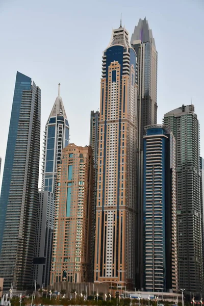 Dubai Emirados Árabes Unidos Dec Vista Marina Dubai Partir Porto — Fotografia de Stock