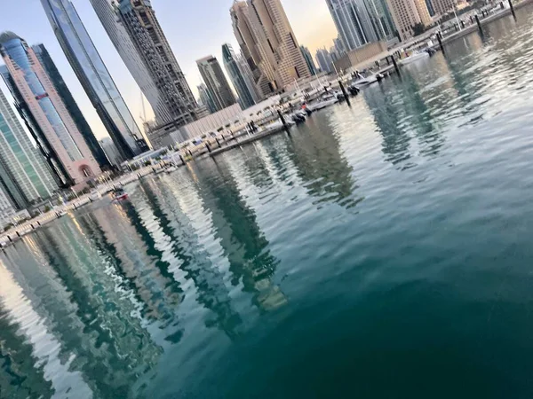 Dubai Eae Dec Kilátás Dubai Kikötőjére Egyesült Arab Emírségekben 2021 — Stock Fotó