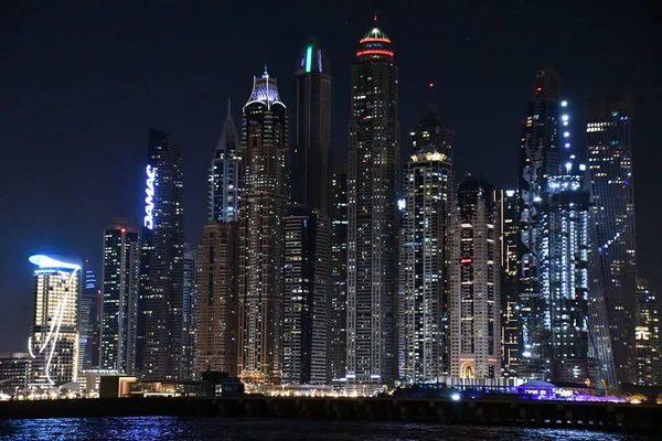 Dubai Emirados Árabes Unidos Dec Vista Marina Dubai Partir Porto — Fotografia de Stock