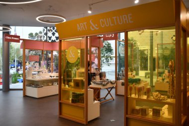 DUBAI, BAE - 20 Aralık 2021 'de Dubai, BAE' deki Fransa pavyonu.