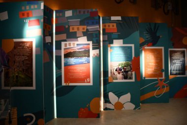 DUBAI, BAE - 20 Aralık 2021 'de Dubai, BAE' deki Expo 2020 'de Haiti pavyonu.