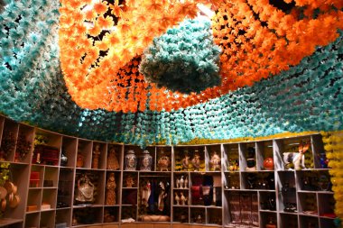 DUBAI, BAE - 20 Aralık 2021 'de Dubai, BAE' deki Expo 2020 'de Meksika pavyonu.