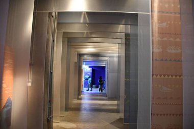 DUBAI, BAE - 20 Aralık 2021 'de Dubai, BAE' deki Expo 2020 'de mikronezya pavyonu.