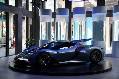 DUBAI, BAE - 20 Aralık 2021 'de Dubai, BAE' deki Slovak pavyonu.