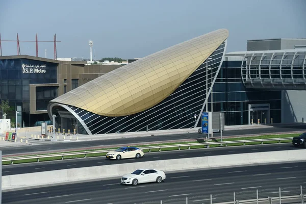 Dubai Eau Dec Station Métro Umm Sheif Dubaï Eau Vue — Photo