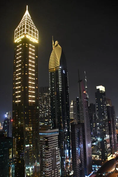 Dubai Verenigde Arabische Emiraten Dec Zicht Sheikh Zayed Road Wolkenkrabbers — Stockfoto