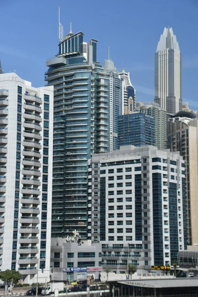 Dubai Vae Dec Wolkenkrabbers Langs Sheikh Zayed Road Dubai Verenigde — Stockfoto