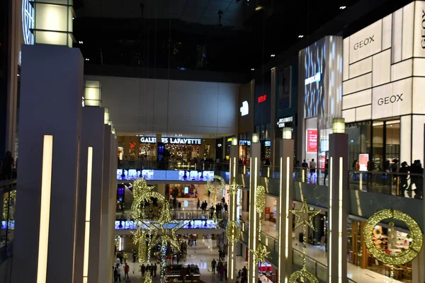 Дубай Оаэ Dec Рождественский Декор Dubai Mall Дубае Оаэ Видно — стоковое фото