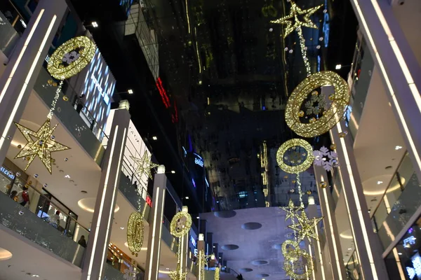 Dubai Emirados Árabes Unidos Dec Decoração Natal Dubai Mall Dubai — Fotografia de Stock