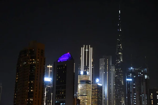 Dubai Uae Dec Вид Шейх Заєд Роуд Хмарочоси Дубаї Оае — стокове фото