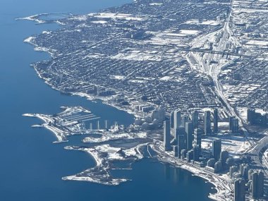 Toronto 'nun Kanada' daki Kışlık Hava Görüntüsü