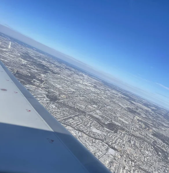 Vista Aérea Toronto Canadá Winter — Fotografia de Stock