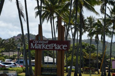 KAPAA HI - 18 AUG: 18 Ağustos 2021 'de Hawaii' deki Kauai adasında, Kapaa 'da Hindistan cevizi pazarı.