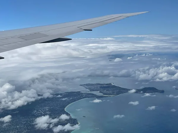 Samolot Lądowaniu Wyspie Kauai Hawajach — Zdjęcie stockowe