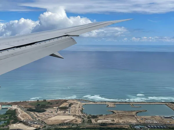 Avión Sobre Tierra Isla Kauai Hawaii —  Fotos de Stock