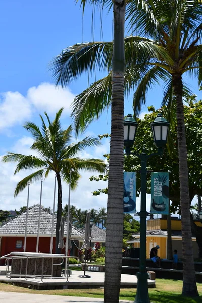 Kapaa Aug Mercado Coco Kapaa Ilha Kauai Havaí Como Visto — Fotografia de Stock