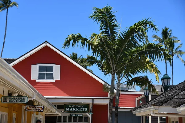 Kapaa Aug Kokosmarkt Kapaa Het Eiland Kauai Hawaï Gezien Aug — Stockfoto