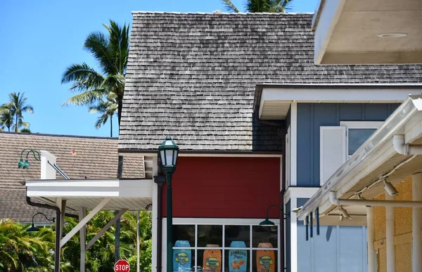 Kapaa Aug Kokosmarkt Kapaa Het Eiland Kauai Hawaï Gezien Aug — Stockfoto