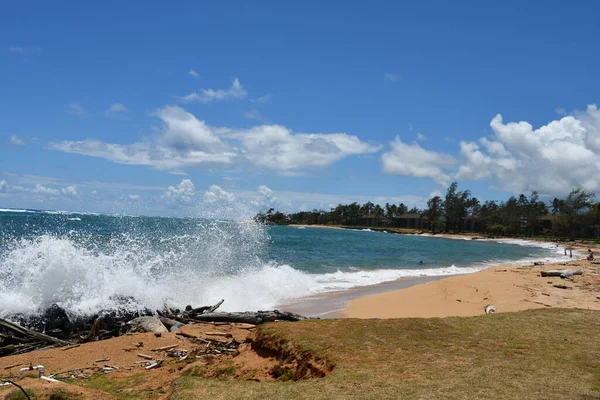 Kapaa Beach Park Auf Kauai Island Auf Hawaii — Stockfoto