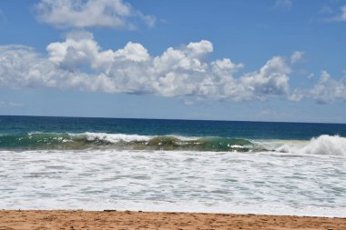 Hawaii 'deki Kauai Adası' ndaki Kealia Plajı