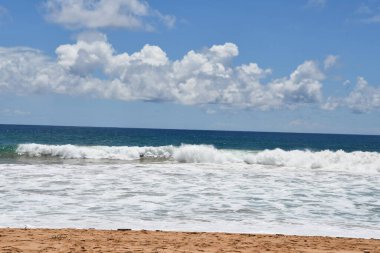 Hawaii 'deki Kauai Adası' ndaki Kealia Plajı