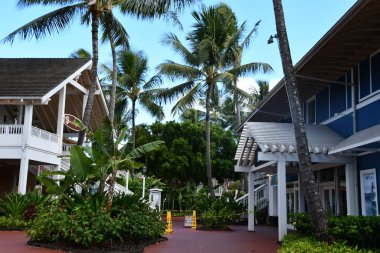 KOLOA HI - 18 AUG: Koloa, Hawaii 'deki Kukuiula Dükkanları, 18 Ağustos 2021' de görüldüğü gibi.