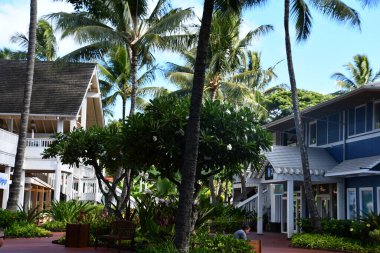 KOLOA HI - 18 AUG: Koloa, Hawaii 'deki Kukuiula Dükkanları, 18 Ağustos 2021' de görüldüğü gibi.