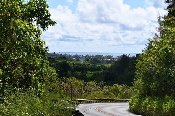 Vue Panoramique Poliahu Heiau Sur Kauai Hawaï — Photo
