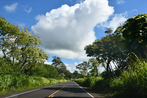Οδήγηση Γύρω Από Νησί Της Kauai Στη Χαβάη — Φωτογραφία Αρχείου