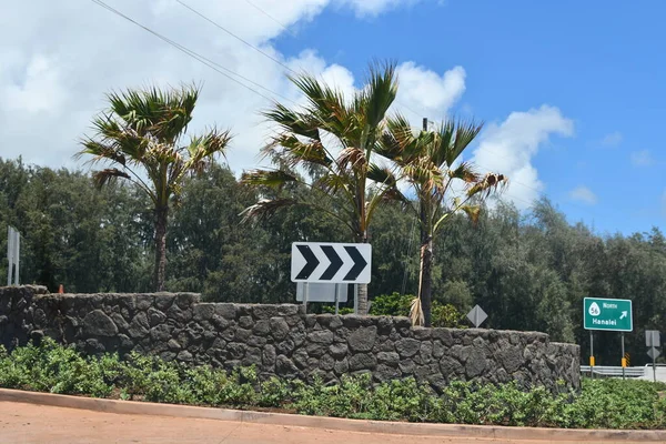 Kauai 8月18 2021年8月18日に見られるように ハワイのカウアイ島周辺を運転する — ストック写真