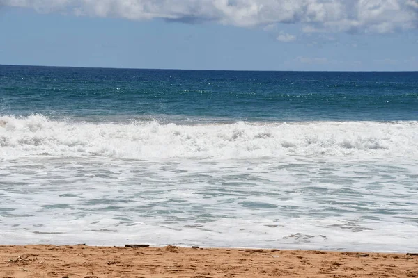 Plaża Kealia Wyspie Kauai Hawajach — Zdjęcie stockowe