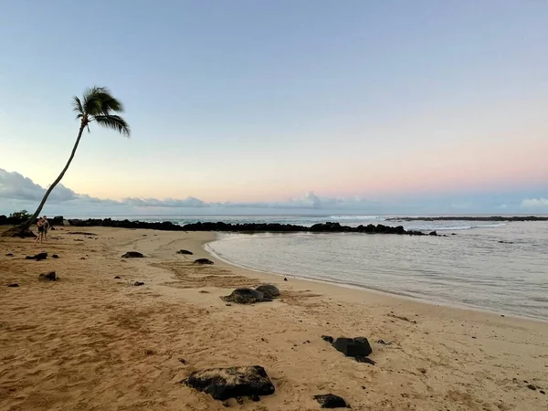 Soluppgång Vid Poipu Beach Kauai Hawaii — Stockfoto