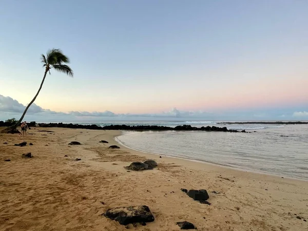 Wschód Słońca Plaży Poipu Wyspie Kauai Hawajach — Zdjęcie stockowe