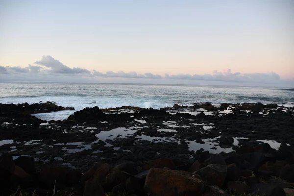 Východ Slunce Pláži Poipu Ostrově Kauai Havaji — Stock fotografie