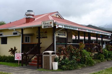 HANALEI, HI - 19 AUG: 19 Ağustos 2021 'de Hawaii' deki Kauai Adası 'ndaki Hanalei Merkezi.