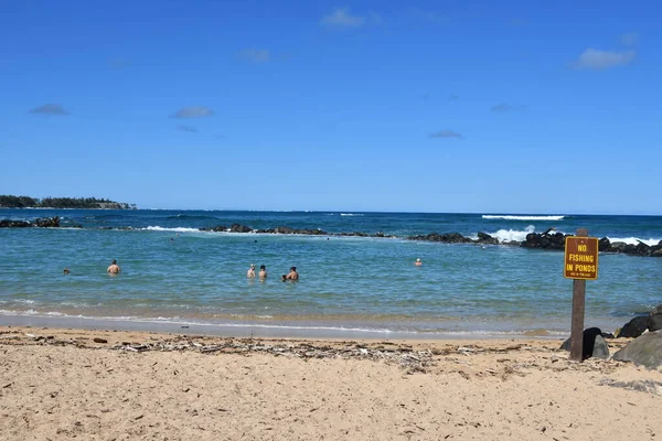 Wailua Aug Lydgate Beach Park Wailuában Hawaii Kauai Szigeten Amint — Stock Fotó